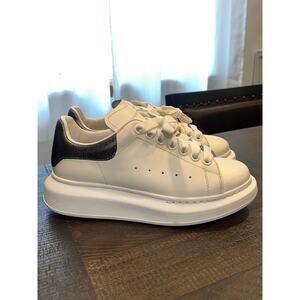 Alexander McQueen women sneakers 6.5 (36.5) metallic gray/white